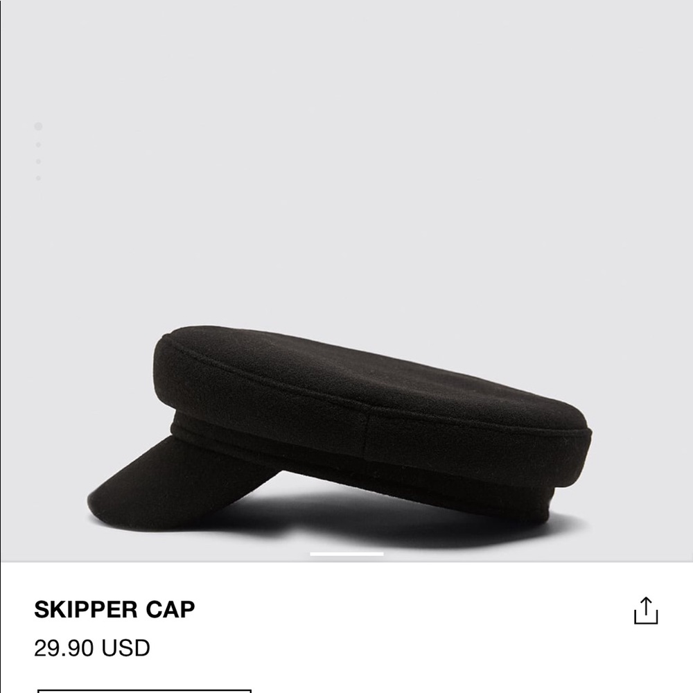 Black Zara skipper cap